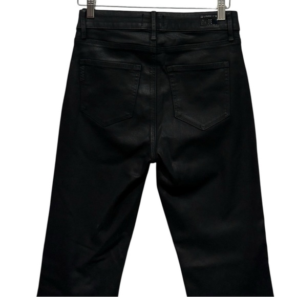 Paige Claudine Kick Flare in Black Fog Luxe Coating - Picture 7 of 9